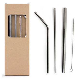 Stainless Steel Straw 4pc Set